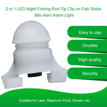 Nešiojamų 2 in 1 LED Naktį meškere Patarimas Įrašą apie Žuvų Strike Bite Įspėjimo Signalas, Šviesos, Žvejybos LED Lazdele Įrašą, Žvejybos Reikmenys