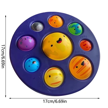 Paprasta Aštuonių Planetų Dimple Fidget Jutimo Žaislas Mielas Įtempių Antistress Valdybos Autizmo Nerimas Fidget Žaislai Vaikams