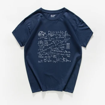 T-shirt Vyrai Matematinė Formulė, spausdinami vyriški marškinėliai Big Bang Teorija marškinėliai vyrams sportwear prekės-drabužiai, viršuje tees medvilnės