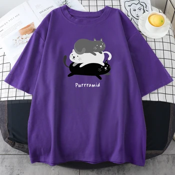 Trys Kačiukai Kraunamos Kartu Atspausdintas Moterų tee marškinėliai 2021 Prekės Marškinėlius Negabaritinių Naujų Drabužių Atsitiktinis 