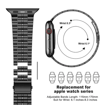 Ultra Plonas Metalinis Dirželis Apple Watch Band 44mm 42mm 40mm 38mm Nerūdijančio Plieno Apyrankės už iWatch Juostų SE Serijos 6/5/4/3/2/1