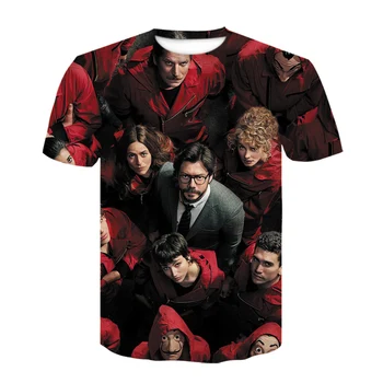 Vyrai spausdinimas marškinėliai La Casa De Papel Mados Grafinis Tee Juokingi Marškinėliai Suvenyrinius Marškinėlius cosplay drabužius 2020 prekės ženklas trumpas rankovės