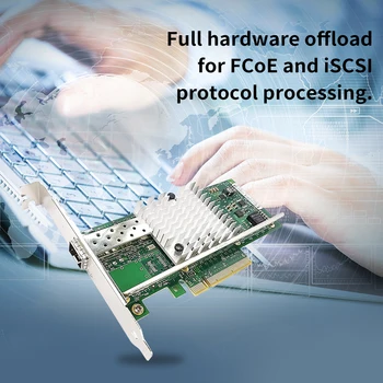 10Gb PCI-E Tinklo plokštė Tinklo Modulis X520-DA1 Tinklo Adapteris su Žemos ir Aukštos Profilio Laikiklis Kompiuterio Priedų