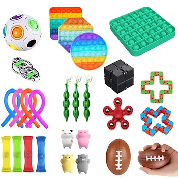 1set Fidget Žaislai Anti Stresas Nustatyti, Tampri, Stygos, Žaislų, Dovanų Pakuotės, Skirtos Suaugusiesiems, Vaikams, Plonas Jutimo Antistress Paramos Figet Žaislas