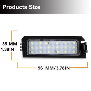 2x LED Licenciją Plokštelės Šviesos Numerį Modulis Lempa Balta Canbus Už Kia Rio Niro Cadenza 