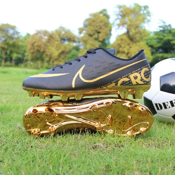 Aukso apačioje vyriški futbolo batai, patalpų sportiniai bateliai durpės šuoliai Superfly Futsal tiesioginio pardavimo vaivorykštė aukštos padėti futbolo bateliai