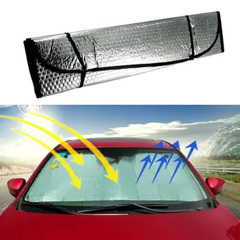 Automobilių Tentai nuo saulės UV Apsauga Užuolaidų Automobilio Saulės Atspalvis Filmas prekinis, galinis Stiklo Skydelis Priekinis Stiklas skėtį nuo saulės Padengti Saulės Pavėsyje 60*130cm