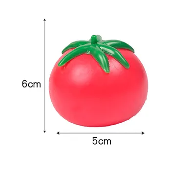 Modeliavimo Vaisių Maisto Pomidorų Formos Lėtai Kylantis Stresas Reliever Žaislai Purškiamasis Kamuolys Naujovė Plonas Žaislas Office Įtempių Žaislai