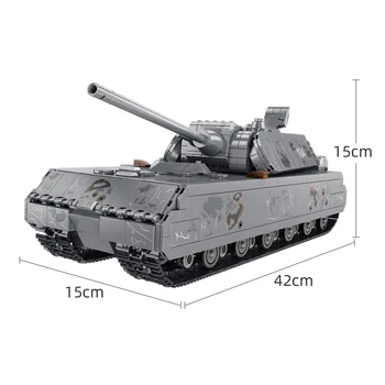 Ss 2127CS Karinės vokiečių Panzer VIII Maus Bakas Blokai Armijos Kareivis Modelis Plytų Duomenys Rinkinius Vaikams, Vaikiški Žaislai, Dovanos