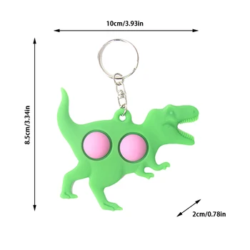 Vaikų Dinozaurų Burbulas Jutimo Fidget Žaislai Išskleidimo Ventiliacijos Keychain Dekoravimo Burbulas Švietimo Paprasta Dimple FidgetToy