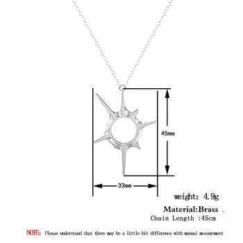 CHENGXUN Saulės Užtemimas Pakabukas Karoliai Moterų Sci-fi Visatoje Žavesio Papuošalai saulės spindulių Shining Star Fine jewelry