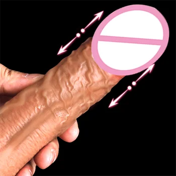 GaGu Teleskopinis Automatinis Šildymo Penis Vibratorius Moterų Masturbacija Super Tikroviškas Dildo Vibratorius Erotiniai Sex Produkto Suaugusiųjų Žaislas