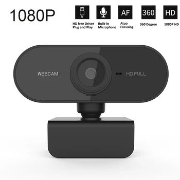 Kameros 1080P su Mikrofonu HD Mini PC Pasukti Kameros Live Transliacijos Vaizdo skambučius, Konferencijos, Darbo, Kompiuterio Kamera