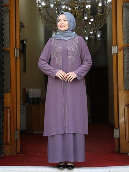 Moterų Abaja Suknelė Didelio Dydžio Musulmonų Islamo Hijab Drabužiai Šifono Lankstus Audinys, Aukštos Kokybės, Pagaminti Turkijoje Eid Mubarakas