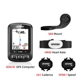 GPS Dviračių Galios Matuoklis iGS618 iGPSPORT Kompiuteris, Navigacija, Spidometras IPX7 3000 Valandų, Duomenų Saugojimas